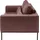 Musterring 2,5-Sitzer MUSTERRING "JustBPM100, 202 cm breit, aus hochwertigem Leder", rot, B:202cm H:88cm T:107cm, 100% Leder, Sofas, wahlweise mit Nierenkissen und mot. Sitzauszug, Metallfuß in schwarz