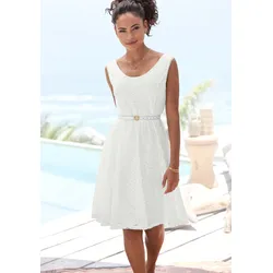 LASCANA Spitzenkleid, mit breiten Trägern, festlich LASCANA weiß 36