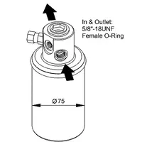 NRF Trockner Klimaanlage Ø75mm für Mercedes-Benz, VW Lt 28-46