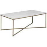 AC Design Furniture Couchtisch Antje, B: 120 x T:60 x H: 46 cm, Marmor, Weiss