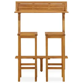 vidaXL Balkon-Bar-Set 3-tlg. Braun