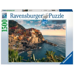 Ravensburger Puzzle Blick auf Cinque Terre 1500 Teile Puzzle, 1500 Puzzleteile