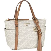 Michael Kors Handtasche Sullivan Small Conv TZ Tote MK Signature Vanilla/Acorn Nude Damen