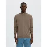 Selected Strickjacke Berg Braun XXL