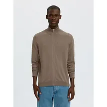 Selected Strickjacke Berg Braun XXL