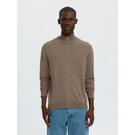 Selected Strickjacke Berg Braun XXL