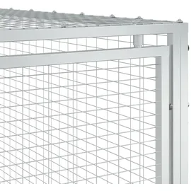 vidaXL Hundehütte mit Dach Anthrazit 153x91x110 cm Verzinkter Stahl