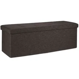 Relaxdays Truhenbank Gepolstert Braun 120 x 0 x 0 cm