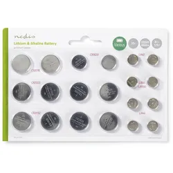 Nedis BALAK20BL, Einwegbatterie, CR1620, CR2016, CR2025, CR2032, LR43, LR44, LR5