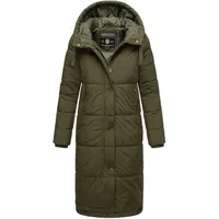 Marikoo Winterjacke "Soranaa", Damen, Gr. M, grün (schwarz olive), Obermaterial: 100% Polyester. Futter: 100% Polyester. Wattierung: 100% Polyester. Ärmelfutter: 100% Polyester, Jacken Winterjacke, langer Winter Mantel mit Kapuze