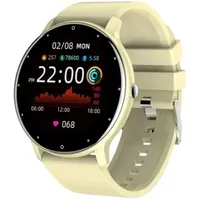 Neksong Gesundpur - VitalPulse Watch, Smartwatch Herren Damen Fitnessuhr mit Herzfrequenz Schlafmonitor Schrittzähler Sportuhr Uhren (Cremegelb)