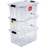 konzept Aufbewahrungsbox 32 l 3-tlg. transparent