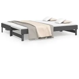 vidaXL Tagesbett Ausziehbar 80 x 200 cm Grau