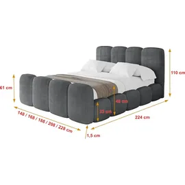 altdecor KALA-Z 200 x 200 cm Dunkelgrau