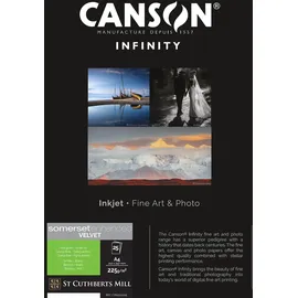 Canson Infinity Somerset Enhanced Velvet Fotopapier 225 g/m2 25 Blatt
