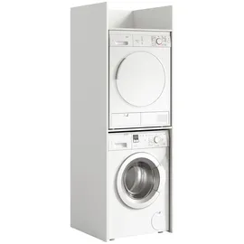 xonox.home Free Waschmaschinenschrank 66 x 195 cm Weiß Spanplatte