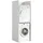 xonox.home Free Waschmaschinenschrank 66 x 195 cm Weiß Spanplatte