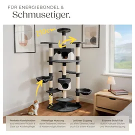 Tectake Fippi Kratzbaum 201 cm schwarz
