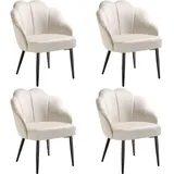 Tectake Cocktailsessel, gepolstert, mit Samtbezug, runde, pulverbeschichtete Stahlbeine, 66 x 62 x 80,5 cm,