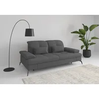 sit&more 2,5-Sitzer SIT & MORE "Amica, inkl. Sitztiefenverstellung und Armteilverstellung", grau, B:202cm H:90cm T:122cm, 90% Polyester, 10% Polyamid, Sofas, wahlweise mit Kopfteilverstellung und Bettfunktion
