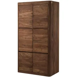 MASSIVMOEBEL24.DE Kleiderschrank Toronto 105 x 200 x 60 cm Braun