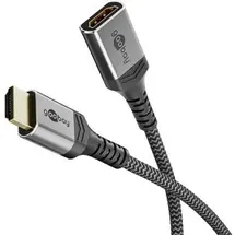 goobay HDMI-Kabel 79108 HDMI Stecker HDMI Buchse 5 m Schwarz/Silber