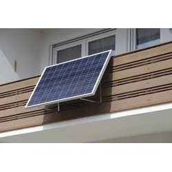Solaranlage SUNSET "SUNpay300plus", blau (baumarkt), Solarmodule, inkl. Edelstahl-Halterungs-Set, auch zum Laden von E-Bikes geeignet