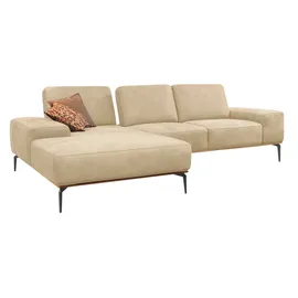 W.Schillig Eckcouch Leder 3-Sitzer Braun