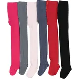 TupTam Strumpfhose Mädchen Bunt Gemustert 6er Pack – Warme Strickstrumpfhosen für Herbst und Winter, Farbe: Farbenmix 1, Größe: 92-98 - 92-98