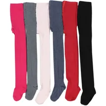 TupTam Strumpfhose Mädchen Bunt Gemustert 6er Pack – Warme Strickstrumpfhosen für Herbst und Winter, Farbe: Farbenmix 1, Größe: 92-98 - 92-98