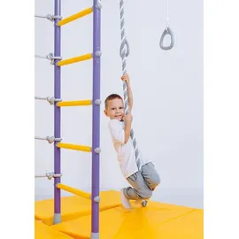 JEFlex Klettergerüst ClimbMaxx M3 blau-lila-gelb - Blau/Gelb