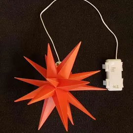 FHS International F-H-S LED Stern Kunststoff rot Ø 25 cm