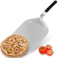 Gotoll Pizzaschieber 12 Zoll mit praktisch faltbarem Griff, Pizzaschaufel Aluminium, Pizzaheber für den Grill, Backofen, Ofe Pizzastein