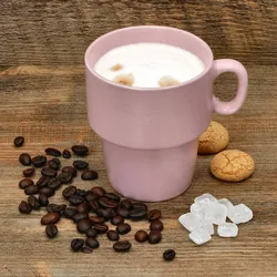 6er Set Kaffeebecher Stata Rosa Porzellan - 11801