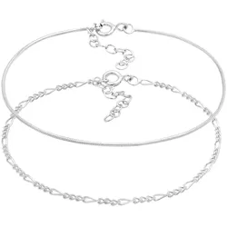 Elli Armkettchen 2er Set Figaro Rund 925 Silber silberfarben Damen 