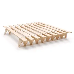 Tojo - lieg Bett, 180 x 195 cm, Buche natur