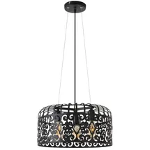 Rabalux Alessandra 3-flg. 40 cm schwarz
