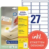Avery Zweckform L4737REV-25 weiß 63,5 x 29,6 mm