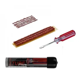 MaXalami Tube Plus Reparatur Set für Tubeless Reifen mit 8 Flickstreifen