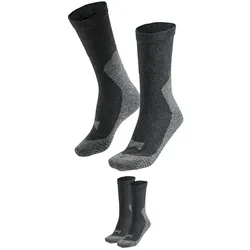 Wandersocken XTREME SOCKSWEAR, Damen, Gr. 39 (41), multi antracite, Materialmix, bestickt, normal, Socken, Gepolsterte Unisex Wander-/ Sport- und Funktionssocken