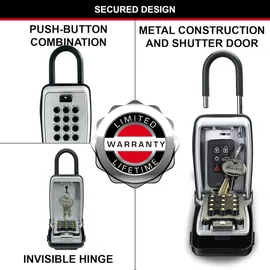 Master Lock Schlüsseltresor + Montageset Tastenkombi 5423EURD