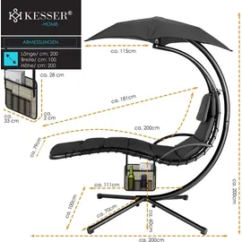 Kesser Schwebeliege 194 x 100 x 200 cm Grau