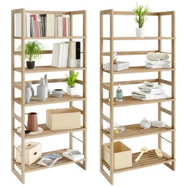 CASARIA Standregal 135,5 x 58 x 27 cm Braun