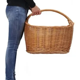 Dekoleidenschaft Einkaufskorb Maxi aus Weide 49 x 68 x 47 cm braun
