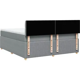 vidaXL Boxspringbett 180 x 200 cm Hellgrau