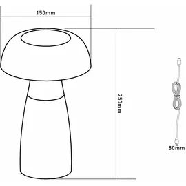 GLOBO LED Tischlampe Silber