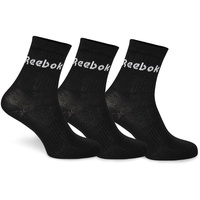 Reebok Crewsock Act Core Mid Crew Sock 3P, Black, GH0331, Gr.S