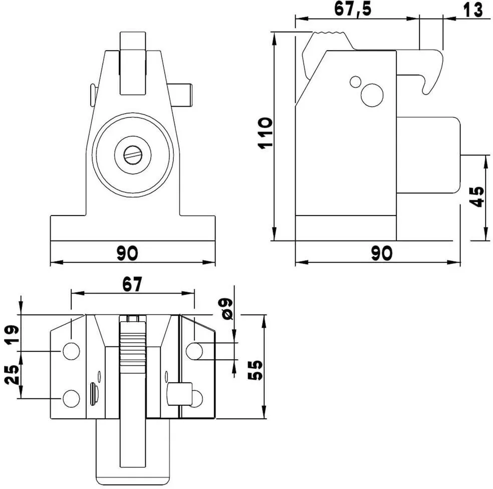 Türstopper Massiv Aluminium Feststellung Türpuffer Türfeststeller Bodentürpuffer