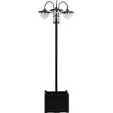 Outsunny Solarlaterne mit Blumentopf 55 x 189 cm schwarz