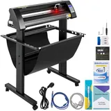 Vevor Vinyl Schneideplotter Max. Papiereinzug 870 mm, Folienschneider Max. Schnittbreite 780 mm, Plottermaschine Max. Schnittgeschwindigkeit 800 mm/s, Hobbyplotter Halbautomatisch mit Signcut-Software